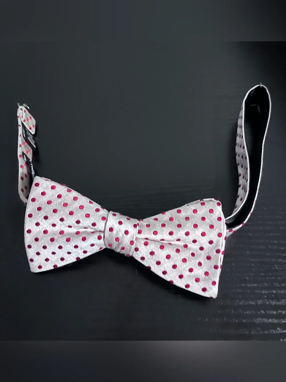 croft & barrow White Bow Tie with Red Polka Dots